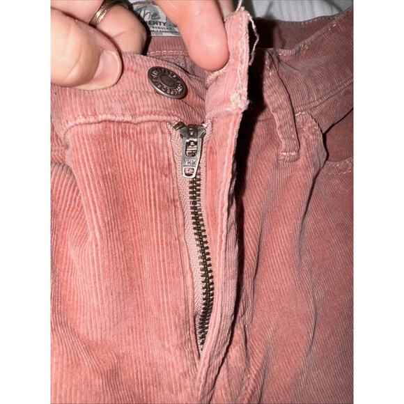 We The Free People Pants Womens 26 (26x26) Pink Corduroy Mid Rise Skinny Raw Hem - Picture 10 of 10